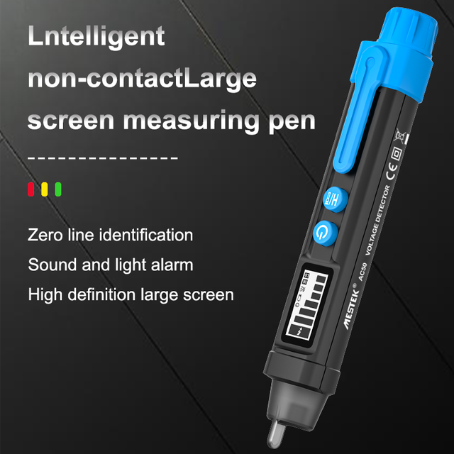 Mestek AC50 AC Electronic Pen Type High Security Non-Contact AC Voltage Tester Sensor Voltage Detector Tester Voltage Detector