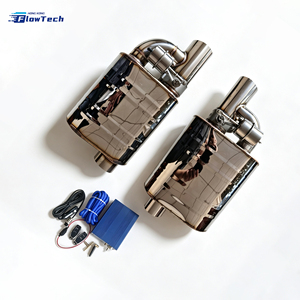 High Performance Universal Vacuum Muffler Stainless Steel Exhaust System Performance Muffler 3 Inch 2.5 Inch Oval Design <b>Polish</b> - Product Image 1