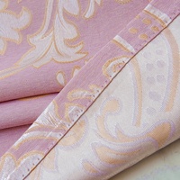 Tissus Jacquard 100 % Polyester pour Rideaux, Feuilles Dorées, Respirants, Occultants, pour Textiles de Maison, Techniques de Tissage, Teints, Vente en Gros