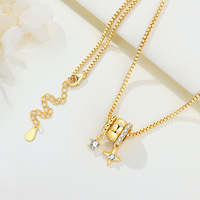 Collier en cuivre plaqué argent et or 18 carats, pendentif cœur libellule multicouche, chaîne délicate pour clavicule, vente en gros pour femmes