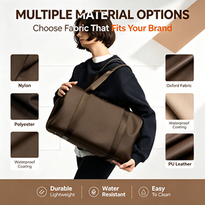 Sac de sport pliable en nylon PU imperméable, grand format, portable, pour voyage, capacité importante, unisexe, pour la salle de sport et les activités de plein air - Product Image 1