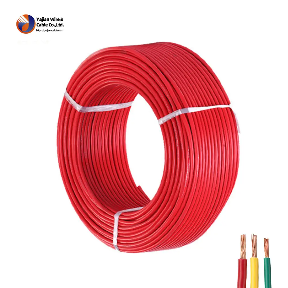 Kawat kabel listrik tembaga berlapis PVC inti tunggal menawarkan 1.5mm 2.5mm 4 mm 6 mm pilihan untuk kategori kabel dan kabel
