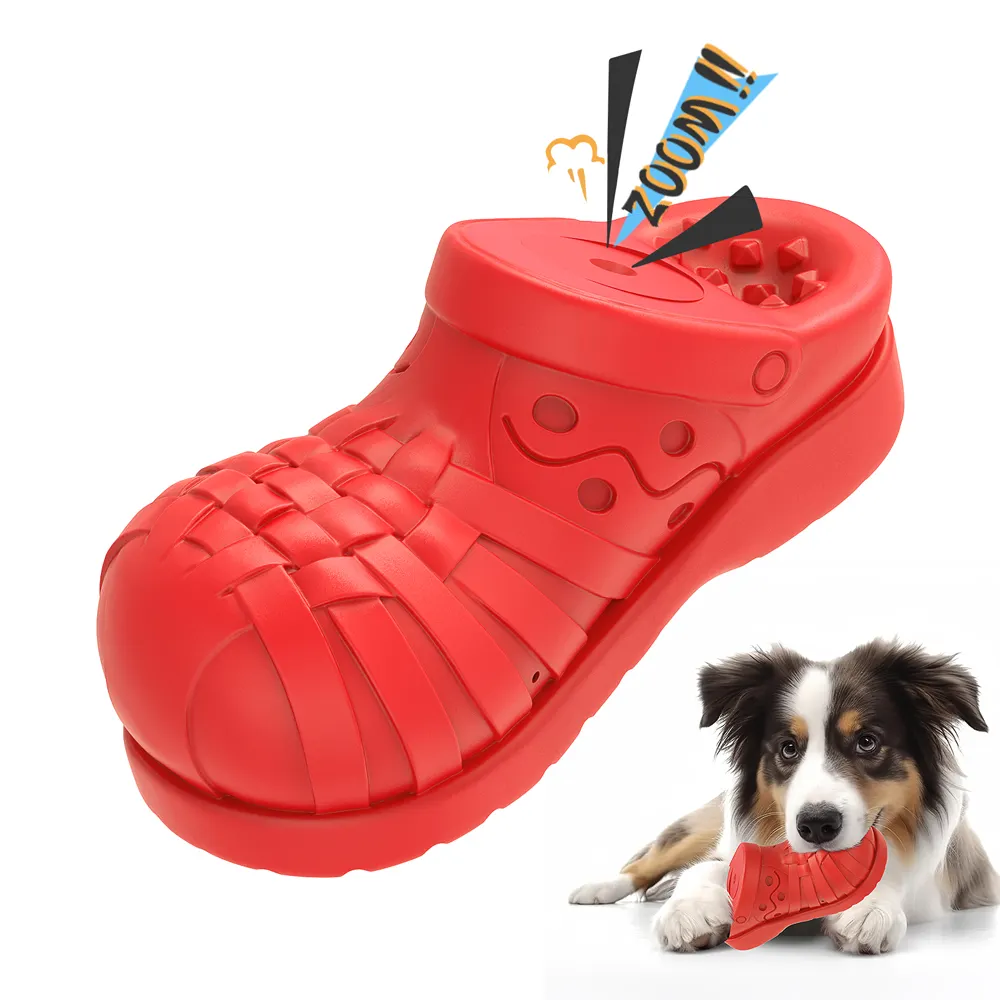 Tize Shoes Forma Indestrutível Não-tóxico Cachorro dentição Squeaky Borracha mastigar brinquedos do cão