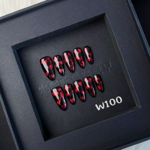 Uñas postizas talladas en almendra modelo francés de prensa de 10 piezas hechas a mano, accesorio de belleza de salón suave de alta calidad, uñas artificiales - Product Image 2