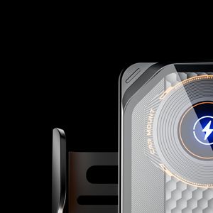 Aérateurs de climatisation de <span class=keywords><strong>voiture</strong></span> à <span class=keywords><strong>ouverture</strong></span> et fermeture automatiques avec <span class=keywords><strong>support</strong></span> de téléphone à chargement sans fil en ABS pour usage intérieur - Product Image 2