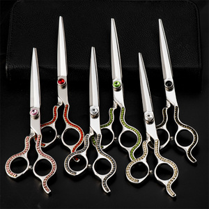 Tesoura para aliciamento de animais, tesoura para aliciamento de cachorro de estimação 440c, com alça ergonômica - Product Image 1