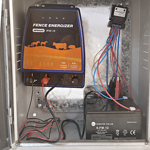 Clôture électrique étanche 45 km, alimentée par énergie solaire, 4,8 J d'énergie stockée, électrificateur de clôture avec panneau solaire 20 W et boîte en acier inoxydable - Product Image 6