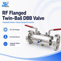 Vanne à double bloc et purge intégrée à double billes à bride RF RTJ API 6D API 598 ISO 5208 pour le service des terminaux pétroliers, gaziers et de GNL