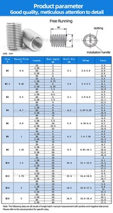 Fabriqué en Chine, insert fileté rond en acier inoxydable 316SS, Nimonic90 Helicoils <span class=keywords><strong>M6</strong></span> - Product Image 6