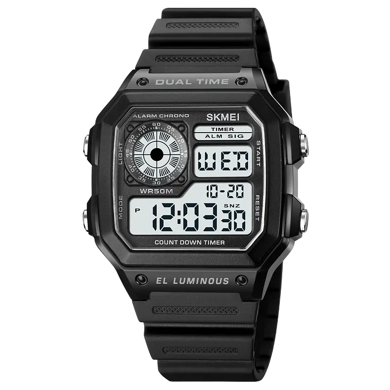Skmei 1998 Classic Digital Display Quartz Black Watch for Men