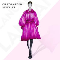 Fabricant de vêtements sur mesure, création de marque propre, service de conception de vêtements personnalisés, robe décontractée pour femmes de haute qualité