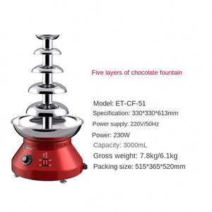 Fontaine à chocolat commerciale en cascade, machine à <span class=keywords><strong>fondue</strong></span> au chocolat, fontaine à chocolat à cinq niveaux - Product Image 4
