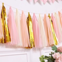 Guirlande de pompons en papier colorés, best-seller, assortiment de pompons suspendus pour baby shower, mariage, fête d'anniversaire