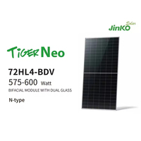 Panel Surya Bifasial Dual Glass BIPV Tipe-N Daya Tinggi untuk 72HL4-BDV 575-600W