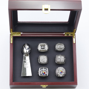 Sidan Pittsburgh Steelers S Bowl NFL Championship Ring and Trophy Set nome e numero personalizzati gioielli sportivi da uomo - Product Image 5