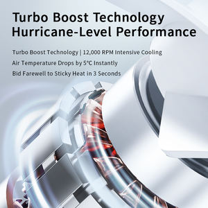 Venta caliente de alta velocidad plegable recargable ventilador 3000mAh Mini Turbo ventilador refrigeración por <span class=keywords><strong>aire</strong></span> portátil ventilador de mano fuerte viento frío - Product Image 4