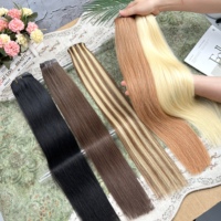 Extensions de cheveux humains vierges Remy européens doublement étirés, couleur mèche, à clipser invisibles, sans couture, vente en gros