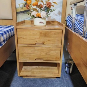 Mesita de noche de madera para personas mayores, mesita de noche con almacenamiento, muebles de dormitorio - Product Image 2