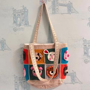 Bolso de Mano Tejido a Mano con Diseño de Bebé de Dibujos Animados, Bolso de Ganchillo para Mujer, Acabado a Mano para Accesorios de Moda - Product Image 2
