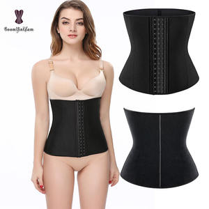 Fajas Reductoras <span class=keywords><strong>de</strong></span> Cintura <span class=keywords><strong>de</strong></span> Látex Transpirable para Mujer, 5 Colores, Corsé Moldeador <span class=keywords><strong>de</strong></span> Cintura con 4 Varillas <span class=keywords><strong>de</strong></span> Acero, Tallas Grandes - Product Image 4