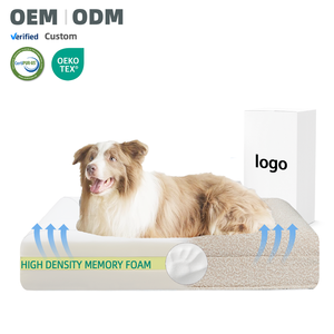 Langlebige abnehmbare Abdeckung Luxus Hunde bett Großes wasch bares ortho pä disches Boucle Wasserdichtes Memory Foam Hunde kissens ofa - Product Image 2