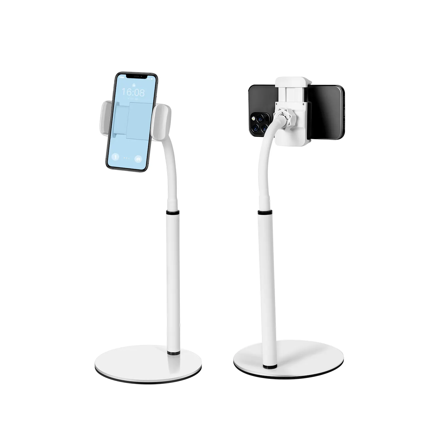2021 New Aluminium Portable Phone Holder LOGO Customize Adjustable 4.5 - 7 Inch Universal Desktop Mobile Phone Stand