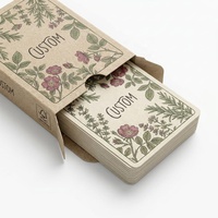 Jeu de cartes à jouer botaniques vintage, jeu de poker personnalisé, papier FSC 300 g/m², jeu de cartes florales dessinées à la main, cadeau