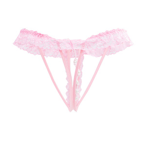 กางเกงในจีสตริงลูกไม้วาบหวิวสำหรับผู้หญิงผู้ใหญ่กางเกงในจีสตริงระบายอากาศได้ดีผ้าสแปนเด็กซ์/ โพลีเอสเตอร์ - Product Image 3