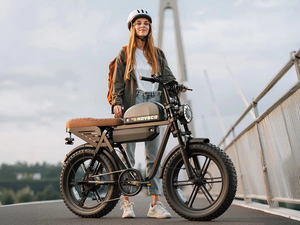 R8 <span class=keywords><strong>Ultra</strong></span> Elétrica Retro Ciclomotor Suspensão Completa Ciclo Elétrico 7 velocidades E-bike Freios Hidráulicos de Bateria Dupla - Product Image 2