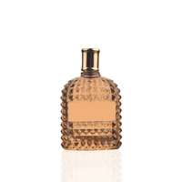Flacon de parfum en verre de luxe personnalisable 100 ml, avec capuchon en aluminium noir et rose, pulvérisateur à pompe, DONGFANG GLASS TXZ-194, Décoration Firing