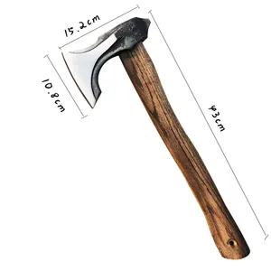 Creative 45 High Carbon Steel Outdoor Camping Tool With Etching On Blade Tactical Wood Handle Hatchet Viking Ax Throwing Axe
