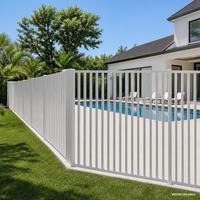 Panneaux de clôture horizontaux en aluminium MEXIN, modernes, à lattes, pour la protection de la vie privée, taille personnalisée, revêtement noir en poudre, résistants à la rouille, pour balcon, escalier, extérieur