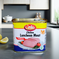 Viande de poulet en conserve Linkz brésilienne prête à consommer, certifiée Halal, 340g, emballage en conserve de Singapour, durée de conservation de 4 ans