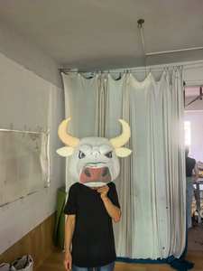 Funtoys kostum maskot banteng otot merah kustom baru kostum maskot Cosplay hewan setelan berbulu karnaval untuk dewasa - Product Image 5