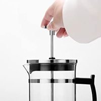 Pressoir française de voyage en verre Borosilicate, 350ml, acier inoxydable, résistant à la chaleur, cafetière avec poignée