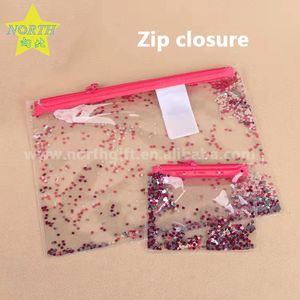 Sac de cosmétique en plastique PVC, LOGO personnalisé, avec fermeture à glissière, pochette de courrier, de cœur, 50 unité<span class=keywords><strong>s</strong></span> - Product Image 6