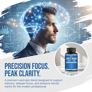 Capsules de complexe de champignons <span class=keywords><strong>Lion</strong></span>'s <span class=keywords><strong>Mane</strong></span> avec extrait de poivre noir, complément alimentaire pour la concentration cérébrale, la mémoire et la clarté mentale - Product Image 4