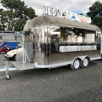 Remorque de cuisine mobile d'extérieur pour la vente de bière, crêpes et glaces, idéale pour les restaurants et le marché américain
