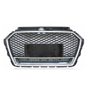 Car <span class=keywords><strong>A3</strong></span> S3 Gloss Black Honeycomb Grille Modifiée Style RS3 Carbon Fiber Front Bumper Grill pour <span class=keywords><strong>Audi</strong></span> <span class=keywords><strong>A3</strong></span> S3 8V.5 2017 2018 2019 - Product Image 6
