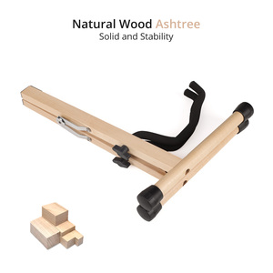 Tragbarer Gitarren ständer, Holz gitarren ständer Akustik, A-Frame <span class=keywords><strong>Folding</strong></span> Akustik-E-Gitarren-Reisest änder - Product Image 2