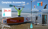 En stock planches de sup gonflables planches à pagaie planche à pagaie debout jeu d'eau surf accessoires standard Isup