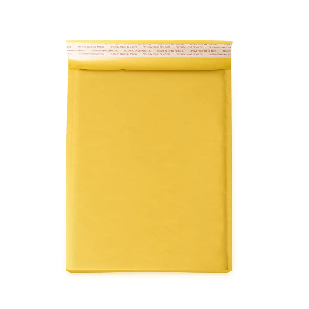 Желтые бумажные пакеты из крафт-бумаги самоклеящиеся Конверты с подкладкой для рассылки, пригодные для вторичной переработки крафт-Пузырьковые почтовые пакеты с логотипом на заказ