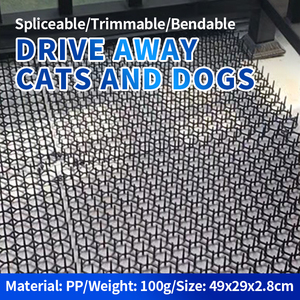 Bandes à pointes réutilisables pour <span class=keywords><strong>jardin</strong></span> domestique – Dissuasion <span class=keywords><strong>anti</strong></span>-chats et chiens – Tapis à picots répulsif contre les animaux nuisibles - Product Image 2