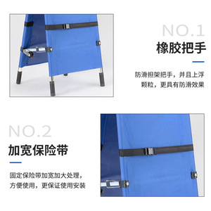 Soft Stretcher Aluminium Alloy Blue Portable Foldable Nursing Home <b>Transport</b> Stretcher - Product Image 4
