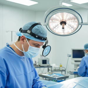 Stainless steel head <b>mirror</b> with black <b>plastic</b> head band custom made high quality head bands for sale - Product Image 3