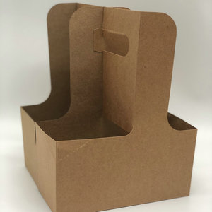 <span class=keywords><strong>Carton</strong></span> ondulé écologique porte-gobelet plateau poignée artisanat papier à emporter Portable porte-café élégant porte-gobelet plateau - Product Image 5