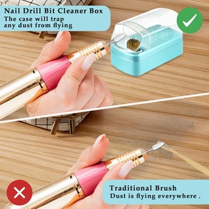 Soporte para Brocas de Uñas 2 en 1, Organizador de Brocas de Uñas a Prueba de Polvo con 30 Orificios, Estuche con Cepillo de Limpieza para Brocas de Uñas - Product Image 3