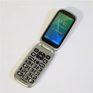 Android flip phone with 3.2+1.54" dual screen senior flip 4G mobile phone with USA bands support WIFI, GPS