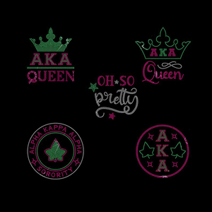 Transferencias termoadhesivas con diseños de corona de Reina de la Hermandad Alpha <span class=keywords><strong>Kappa</strong></span> Alpha con pedrería brillante para camisetas y bolsos - Product Image 6