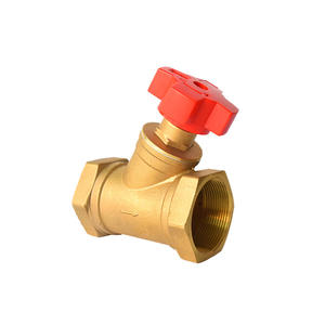 Vanne d'équilibrage à verrouillage numérique manuelle à deux voies en laiton DN20 25 32, vanne de régulation de débit statique, vanne d'angle, OEM personnalisable - Product Image 1